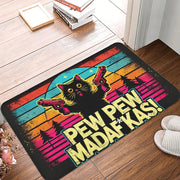 MADAFAKAS Cat Pattern Carpet - Non-Slip Outdoor Doormat Entrance Rug